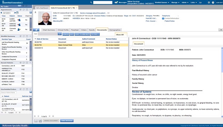 iKnowMed Generation 2 EHR Software By McKesson Documents